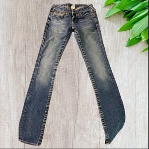 True Religion Five Pocket Skinny Jeans Medium Wash Size 24